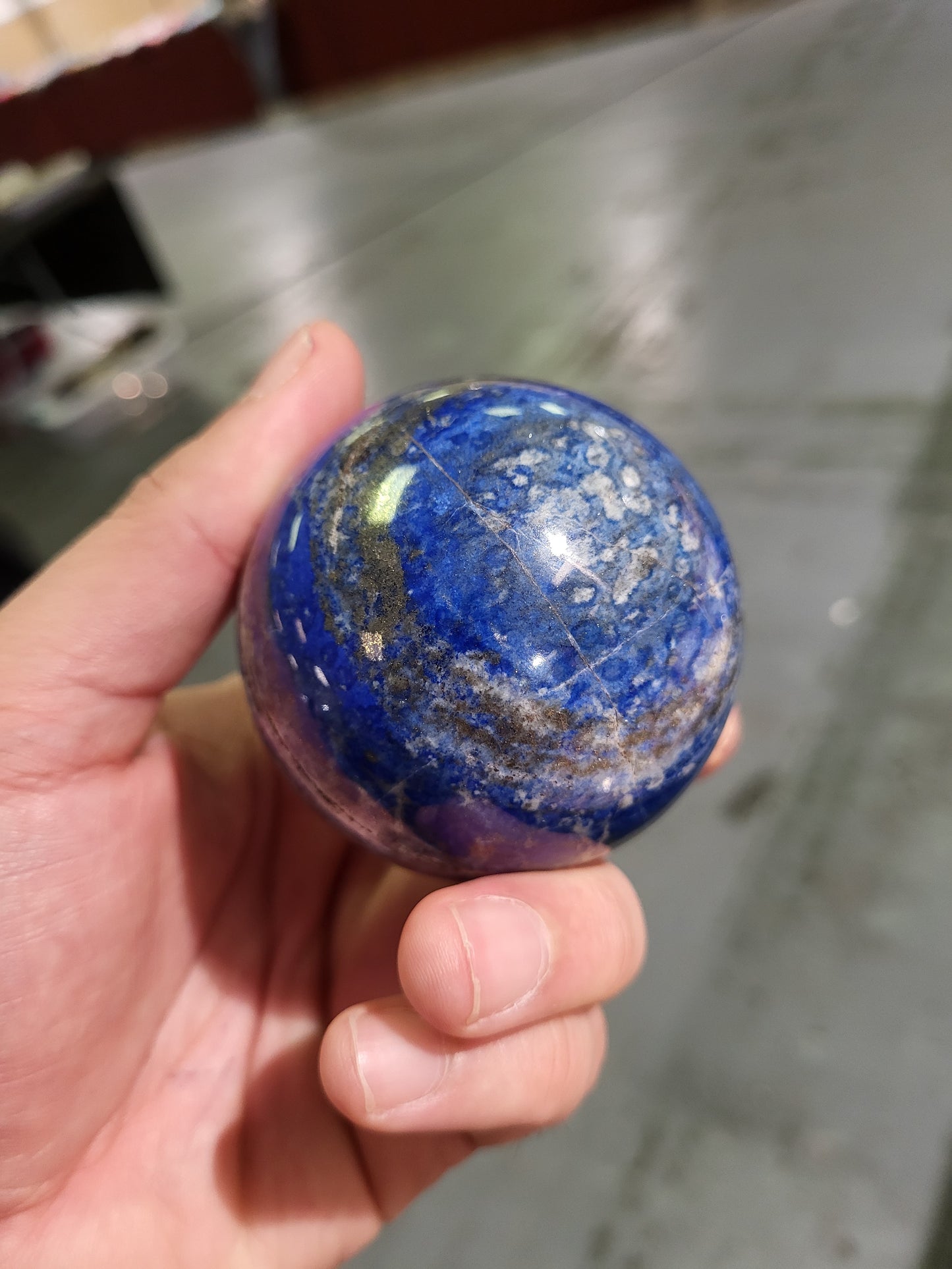 Lapis lazuli Sphere from Afghanistan 457gr