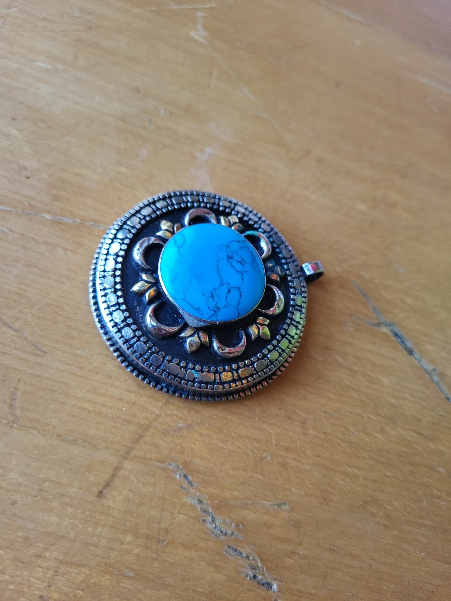 Turquoise Turkman vintage design pendent