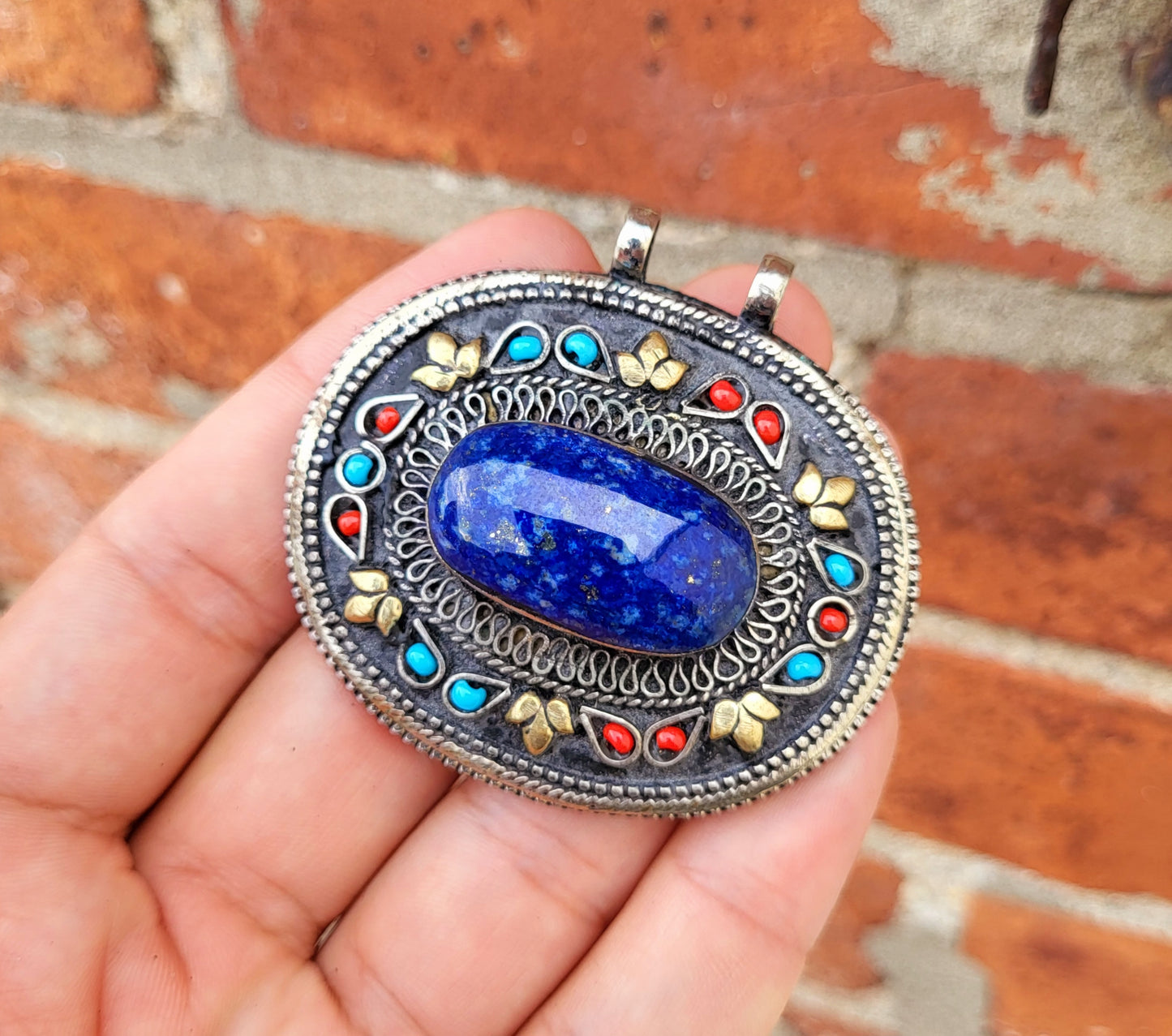 Turkman Kazak trible handmade lapis lazuli Pendent