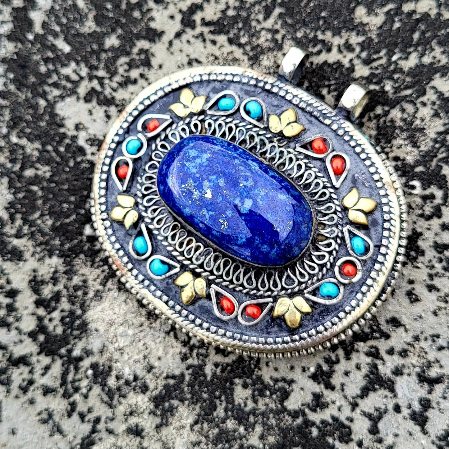 Turkman Kazak trible handmade lapis lazuli Pendent