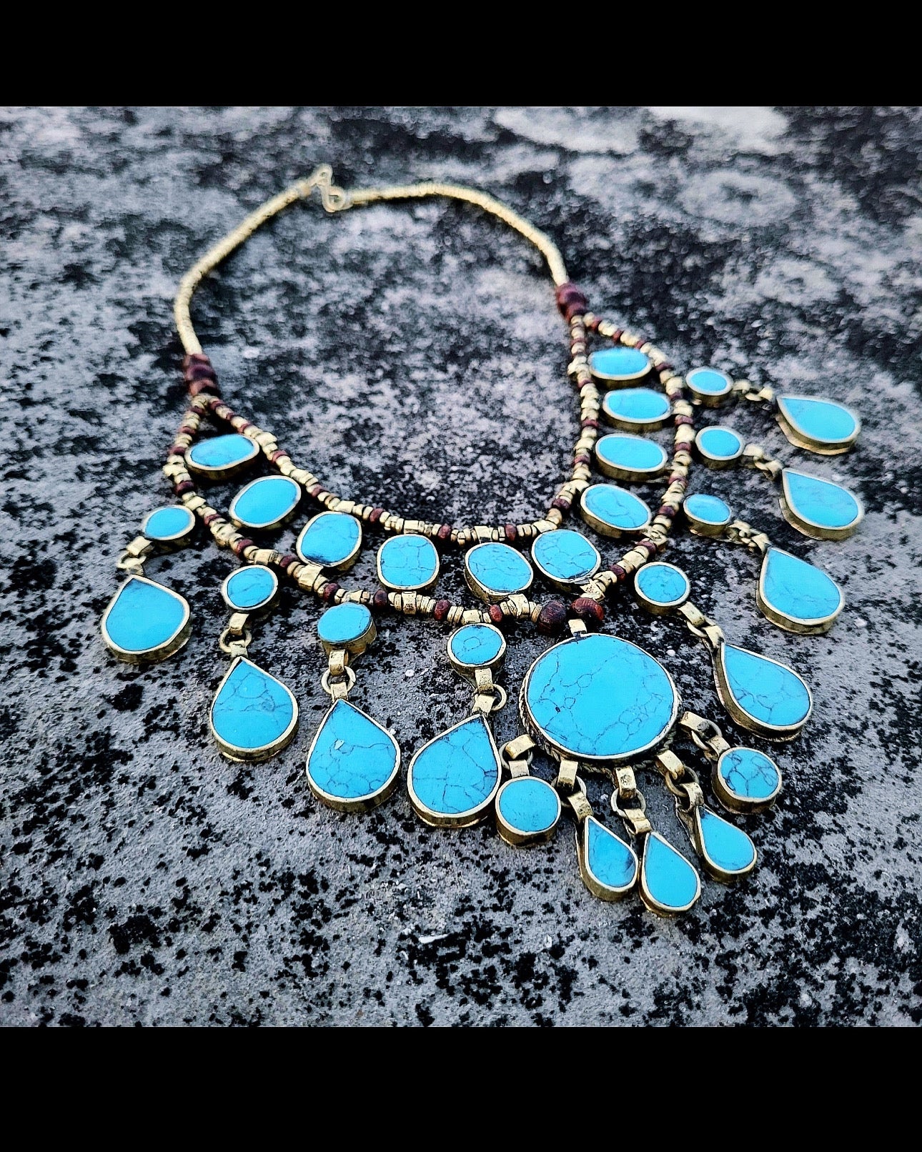 Afghan Turkmen Vintage design Turquoise Necklace